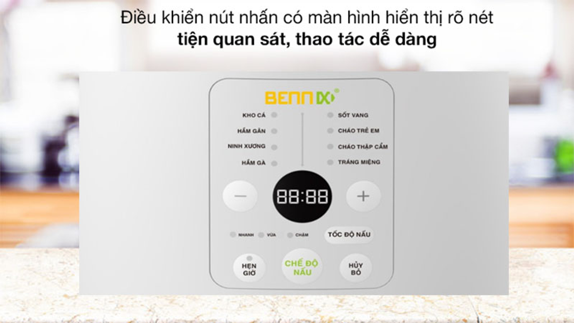 Nồi nấu chậm điện tử đa năng Bennix BN-30SLC dung t&iacute;ch 3L