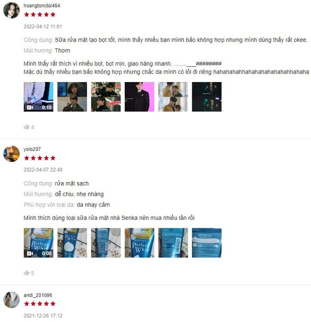 Review sữa rửa mặt Perfect Whip m&agrave;u xanh dương