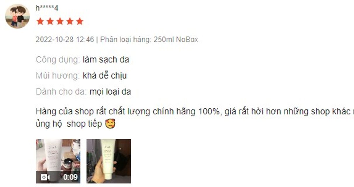 Nhận x&eacute;t sữa rửa mặt Fresh Soy Face Cleanser