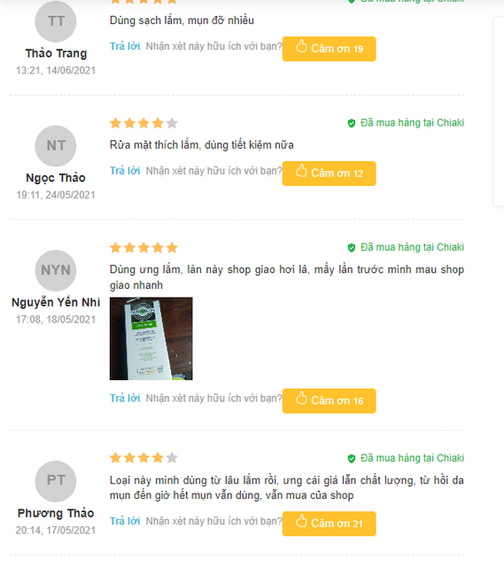 Đ&aacute;nh gi&aacute; sữa rửa mặt Dermacos Anti Acne Deep Cleansing từ kh&aacute;ch h&agrave;ng