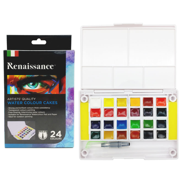 Bộ m&agrave;u nước dạng n&eacute;n Renaissance Water Color Cakes