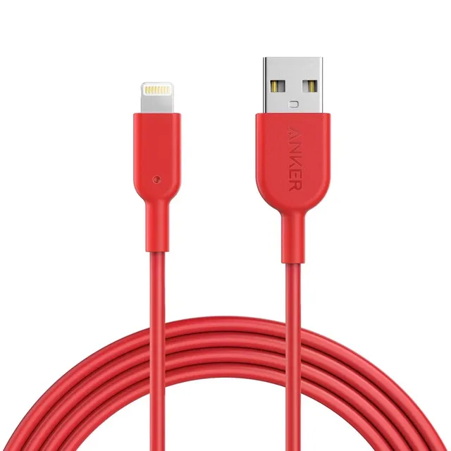 C&aacute;p sạc Anker Powerline II Lightning A8433 d&agrave;i 1.8m (m&agrave;u đỏ)