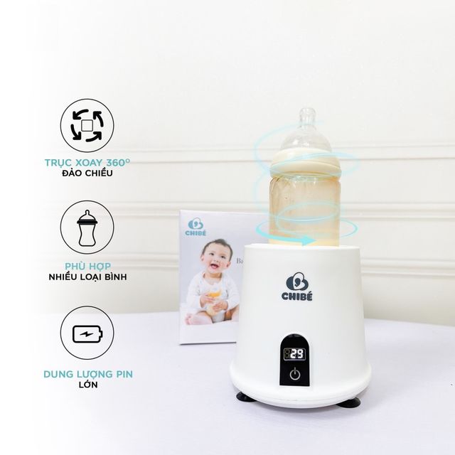 M&aacute;y lắc b&igrave;nh sữa Chibe CB007 kh&ocirc;ng bọt, kh&ocirc;ng v&oacute;n