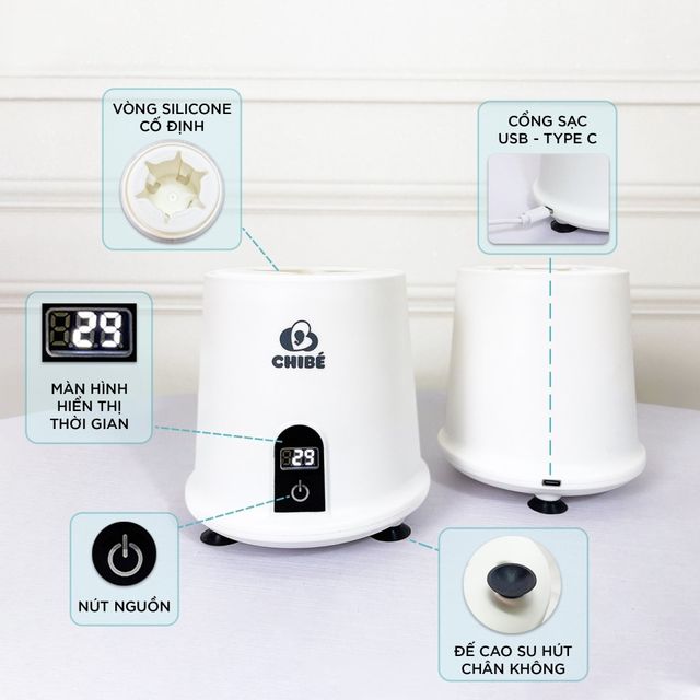 M&aacute;y lắc b&igrave;nh sữa Chibe CB007 kh&ocirc;ng bọt, kh&ocirc;ng v&oacute;n