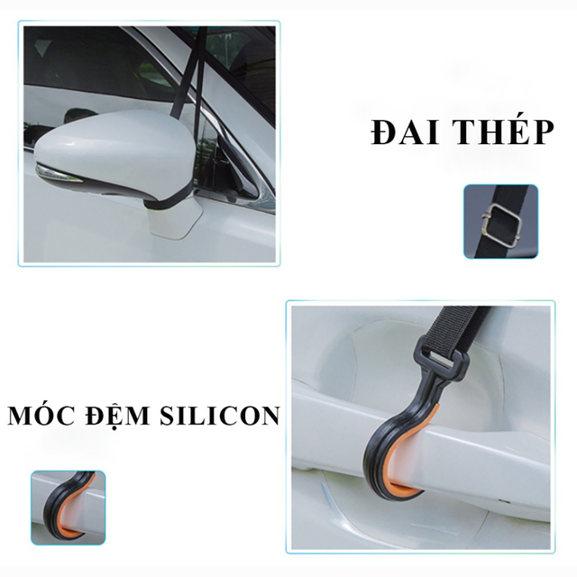 Thiết kế dạng m&oacute;c tiện dụng chỉ cần m&oacute;c v&agrave;o xung quanh xe để gia cố vững chắc cho &ocirc;