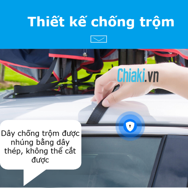 Thiết kế d&acirc;y đai chống trộm, chỉ cần kẹp v&agrave;o cửa xe