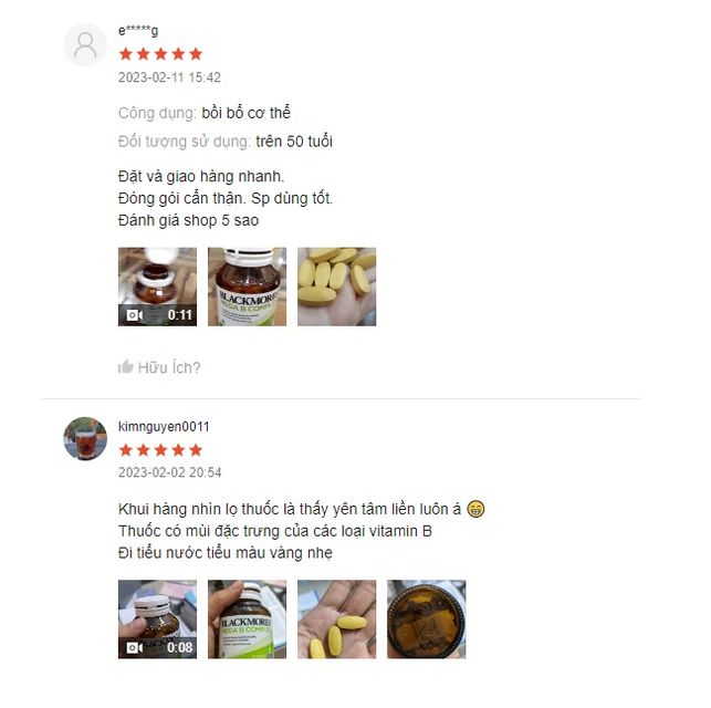 Review Blackmores Vitamin B từ người sử dụng