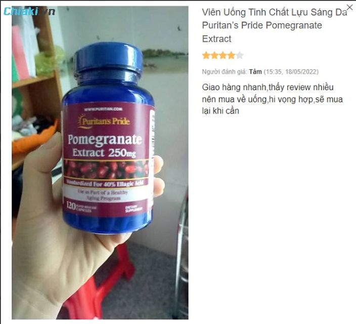 Review vi&ecirc;n uống lựu đỏ Pomegranate