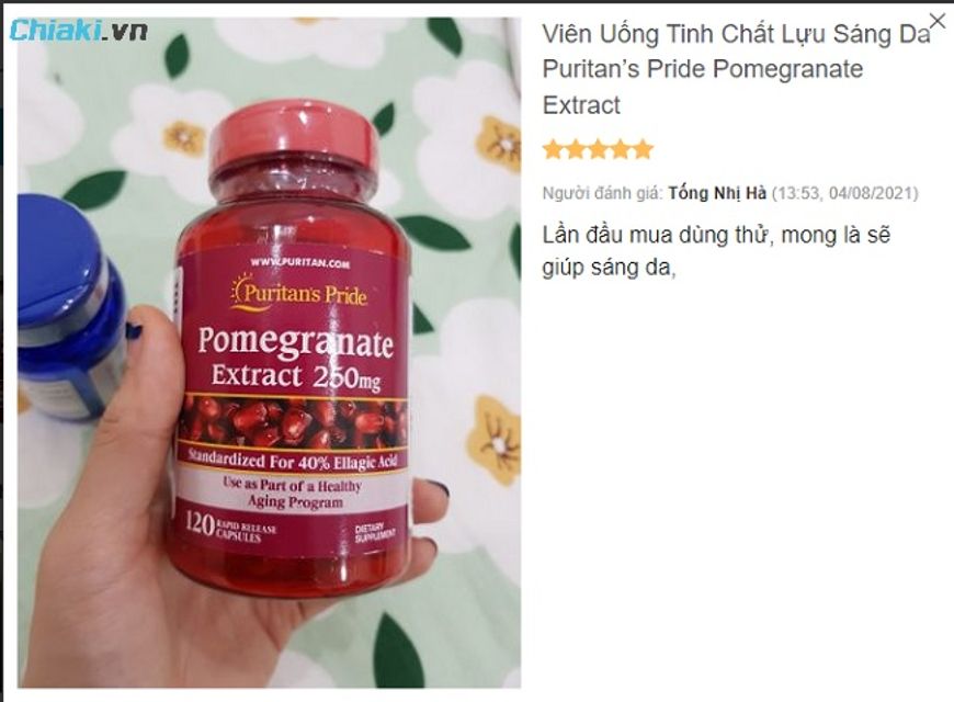 Review vi&ecirc;n uống lựu đỏ Pomegranate từ người mua