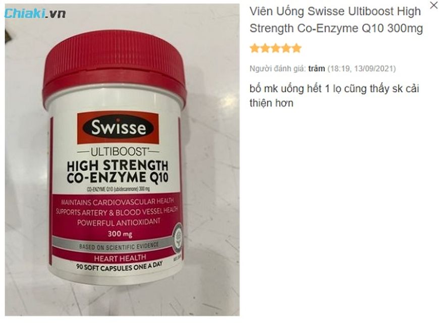 Review vi&ecirc;n uống Swisse Ultiboost High Strength Co-Enzyme từ người d&ugrave;ng