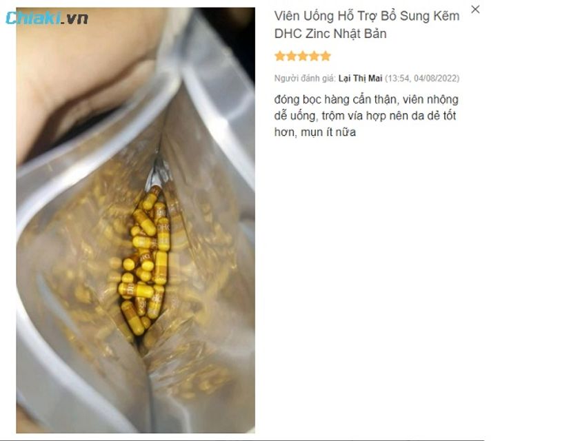 Vi&ecirc;n uống kẽm DHC review từ người mua