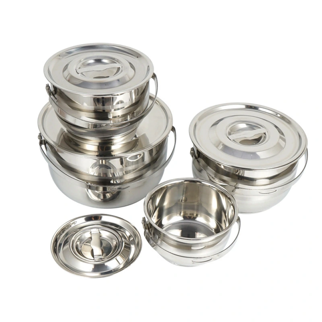 Bộ 4 nồi inox d&atilde; ngoại xếp gọn đa năng