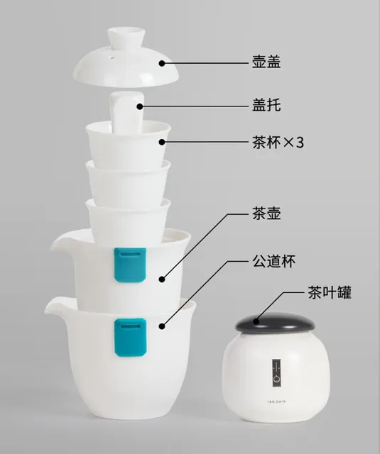 Bộ ấm ch&eacute;n pha tr&agrave; gốm sứ d&atilde; ngoại xếp gọn