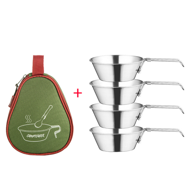 Bộ b&aacute;t inox Syrah d&atilde; ngoại c&oacute; tay cầm k&egrave;m t&uacute;i đựng (bộ 4 b&aacute;t)