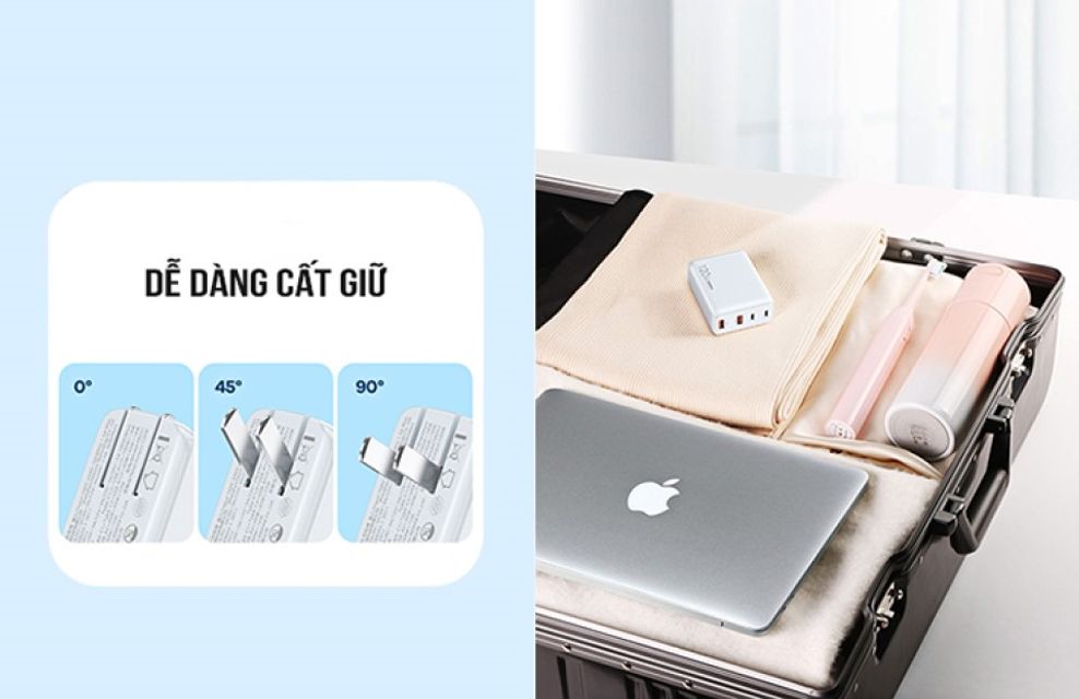 Củ sạc nhanh 4 cổng GaN 120W Remax TR257