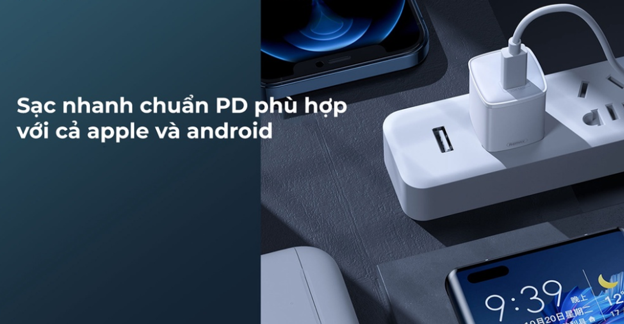 Củ sạc nhanh Remax RP-U75 PD 20W