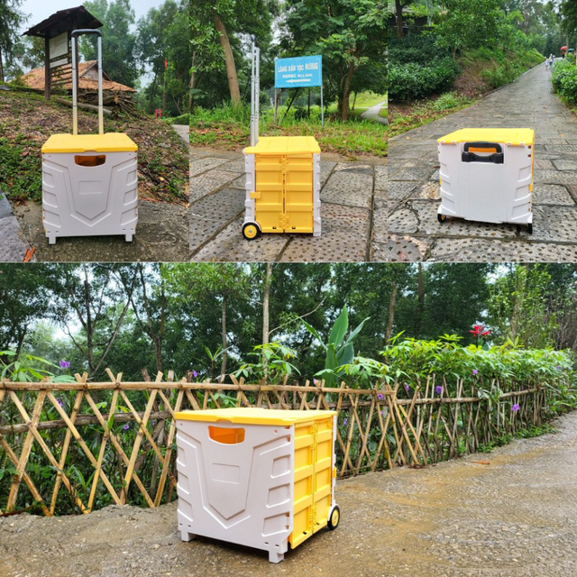 Th&ugrave;ng đựng đồ gấp gọn đa năng kiểu vali k&eacute;o