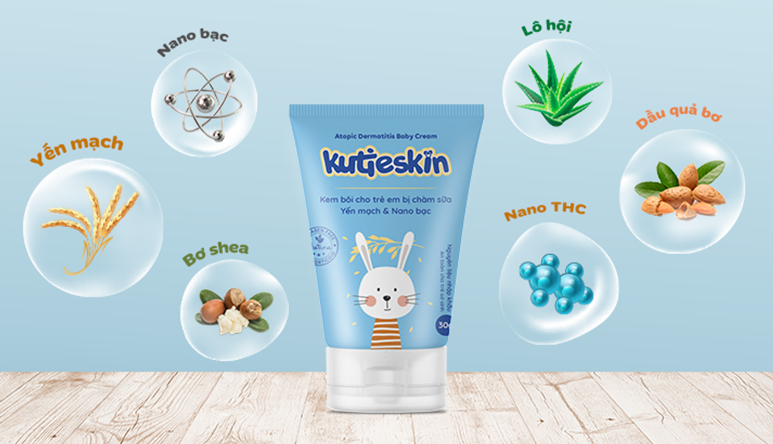 Th&agrave;nh phần của kem Kutieskin Atopic Dermatitis Baby Cream