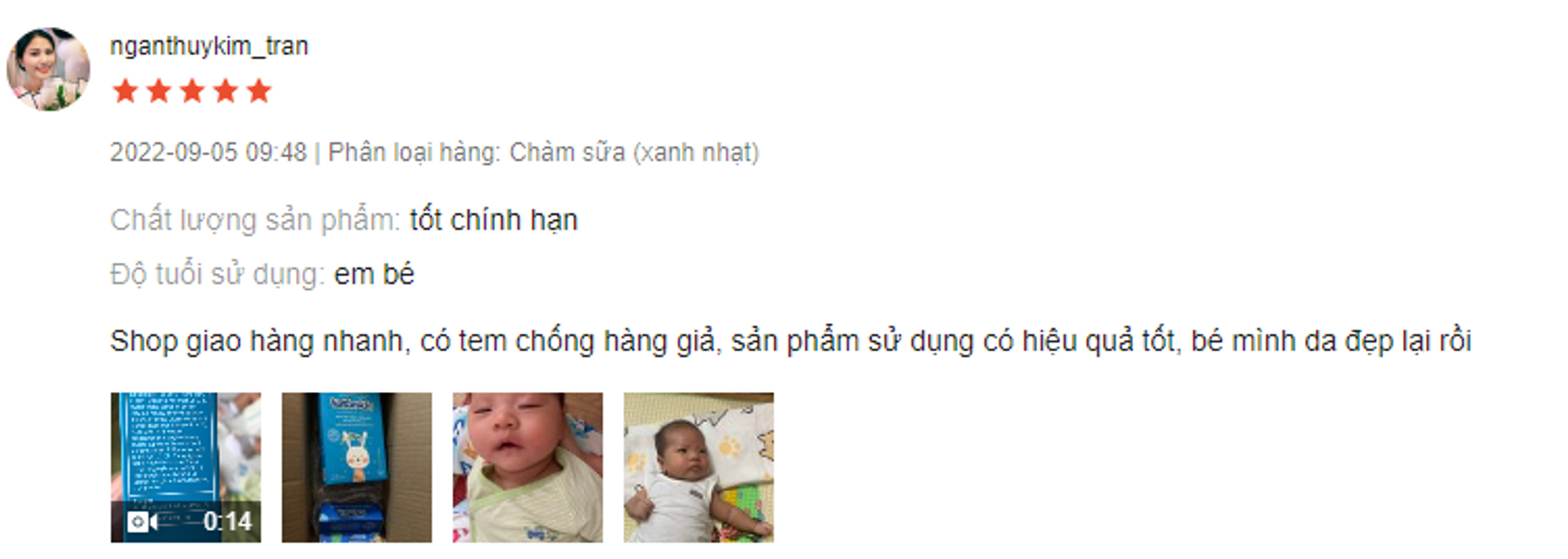 review từ kh&aacute;ch h&agrave;ng đ&atilde; từng mua v&agrave; sử dụng sản phẩm kem Kutieskin