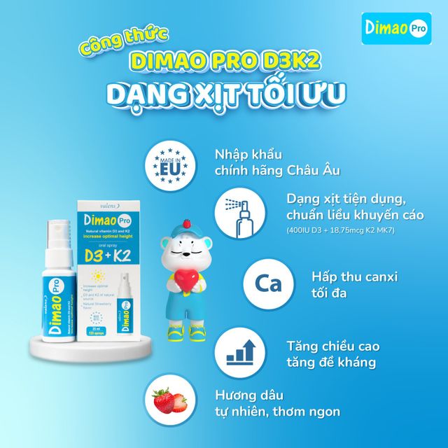 C&ocirc;ng dụng của Dimao Pro D3+K2