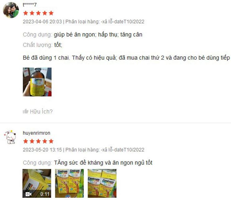 Đ&aacute;nh gi&aacute; siro Centrum kids c&oacute; tốt kh&ocirc;ng?
