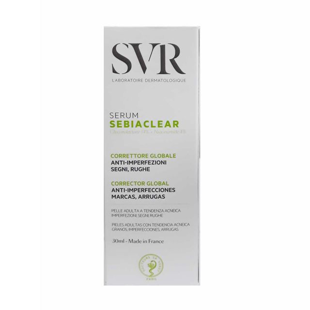 Serum SVR Sebiaclear xanh l&aacute; hỗ trợ cải thiện mụn, mờ th&acirc;m sạm