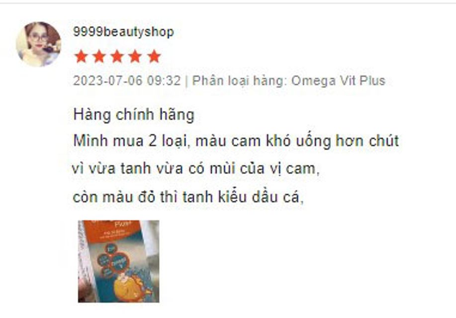 Đ&aacute;nh gi&aacute; Omega 3 Vit Plus từ kh&aacute;ch h&agrave;ng