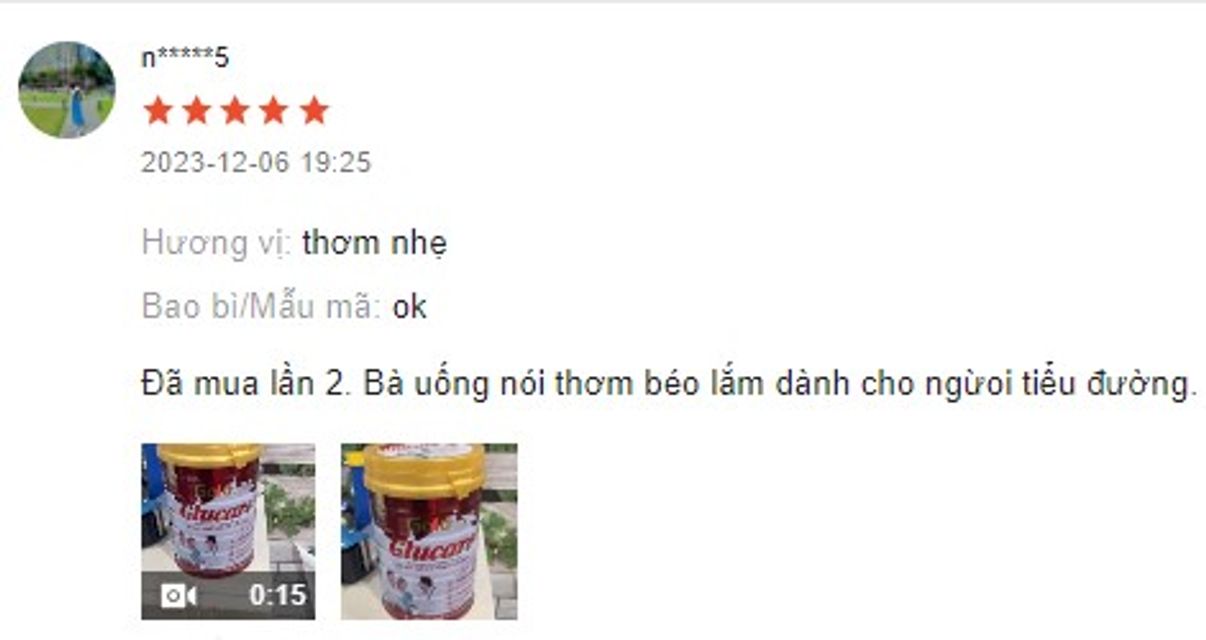 Đ&aacute;nh gi&aacute; sữa Glucare Gold từ kh&aacute;ch h&agrave;ng