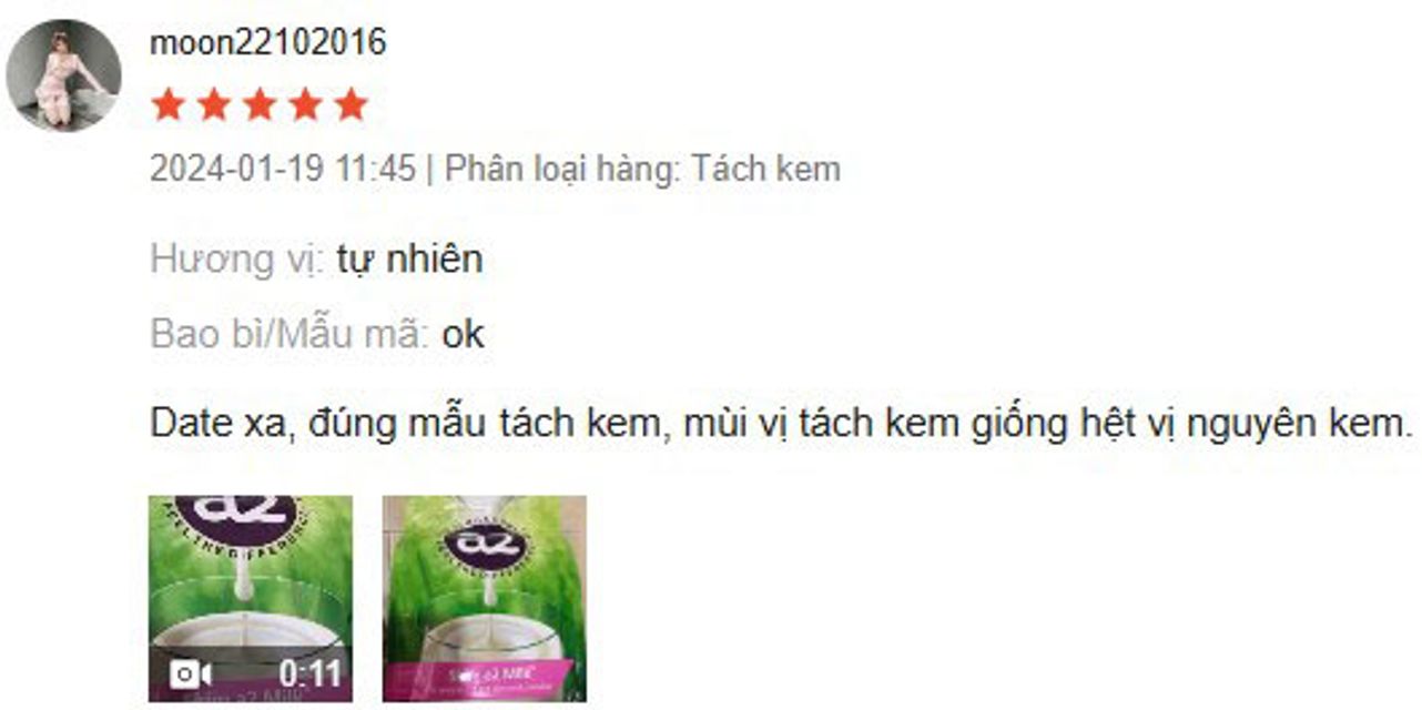 Review sữa A2 t&aacute;ch kem c&oacute; tốt kh&ocirc;ng?