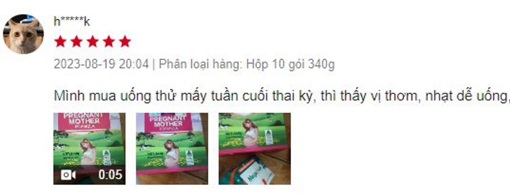 Đ&aacute;nh gi&aacute; sữa bầu Pregnant Mother từ kh&aacute;ch h&agrave;ng