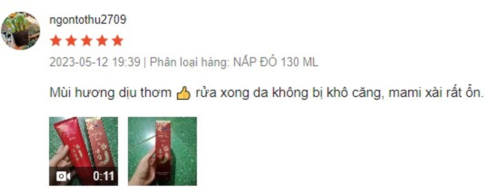 Review sữa rửa mặt My Gold Red Ginseng từ kh&aacute;ch h&agrave;ng