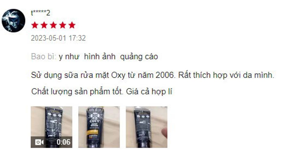 Nhận x&eacute;t sữa rửa mặt Oxy Deep Wash từ kh&aacute;ch h&agrave;ng