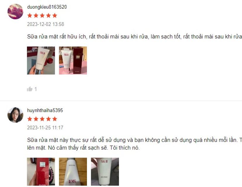 Review sữa rửa mặt SK II Facial Treatment Gentle Cleanser từ kh&aacute;ch h&agrave;ng