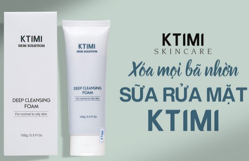Sữa rửa mặt Ktimi Deep Cleansing Foam gi&uacute;p loại bỏ b&atilde; nhờn tr&ecirc;n da, ngăn ngừa mụn