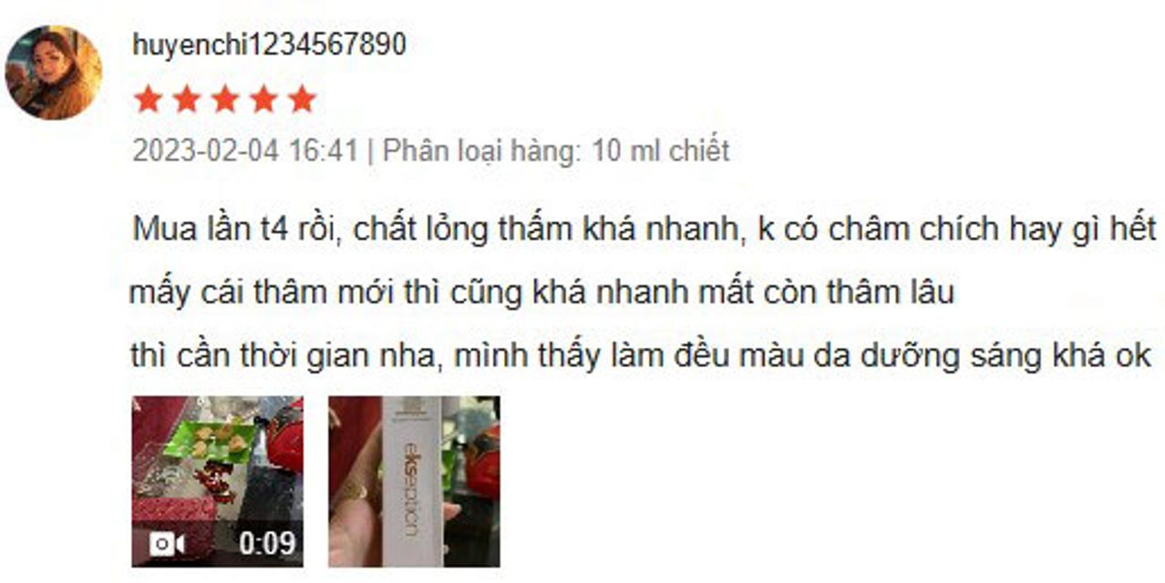 Đ&aacute;nh gi&aacute; Serum Ekseption Hyaluronic Niacin Mixlab từ kh&aacute;ch h&agrave;ng