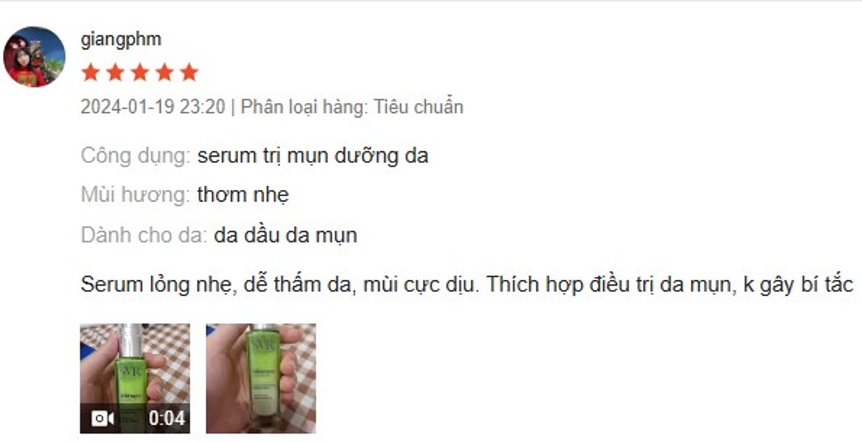 Review Serum SVR Sebiaclear c&oacute; tốt kh&ocirc;ng?