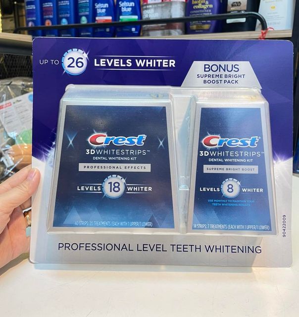 Set 2 Hộp Miếng D&aacute;n Trắng Răng Crest 3D Whitestrips