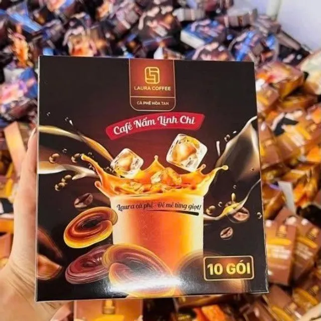 C&agrave; ph&ecirc; h&ograve;a tan Laura nấm linh chi