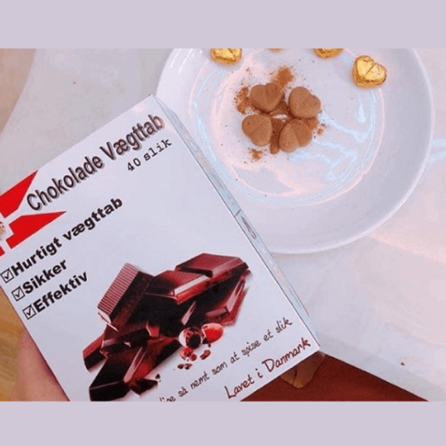 Kẹo Socola Giảm C&acirc;n Ch&iacute;nh H&atilde;ng Đan Mạch Chokolade Vaegttab hộp 40 vi&ecirc;n 2