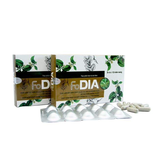 Viên uống hỗ trợ hạ đường huyết FoDIA hộp 30 viên 2