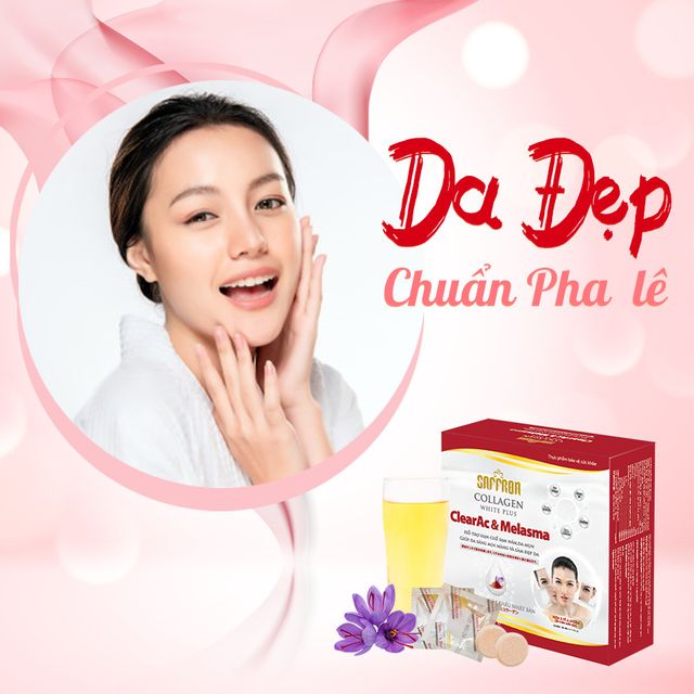 Vi&ecirc;n sủi hỗ trợ giảm n&aacute;m, mụn Saffron Collagen ClearAc Melasma 1