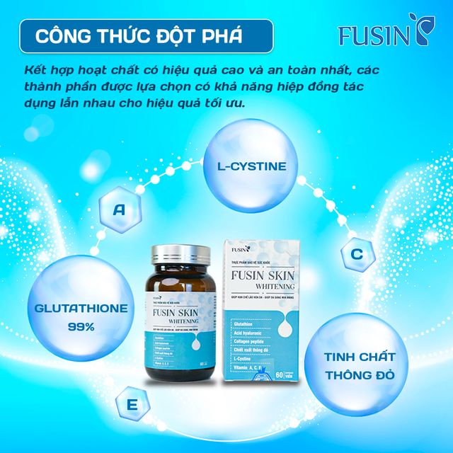 Viên uống hỗ trợ trắng da Fusin cho Hiệu quả vượt trội 2
