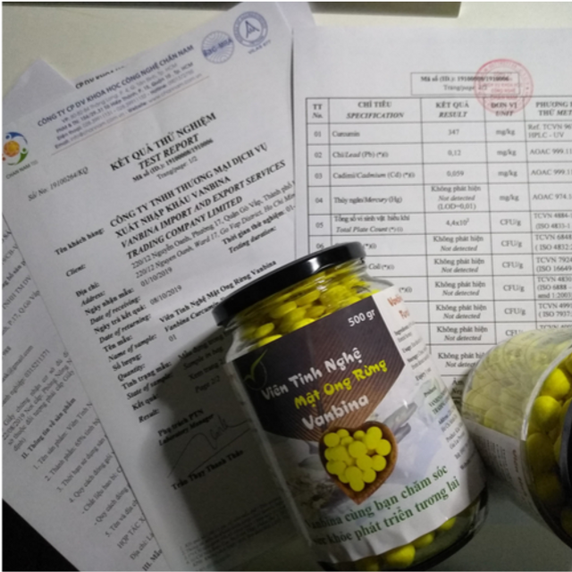 Vi&ecirc;n tinh nghệ nano mật ong rừng Vanbina 2