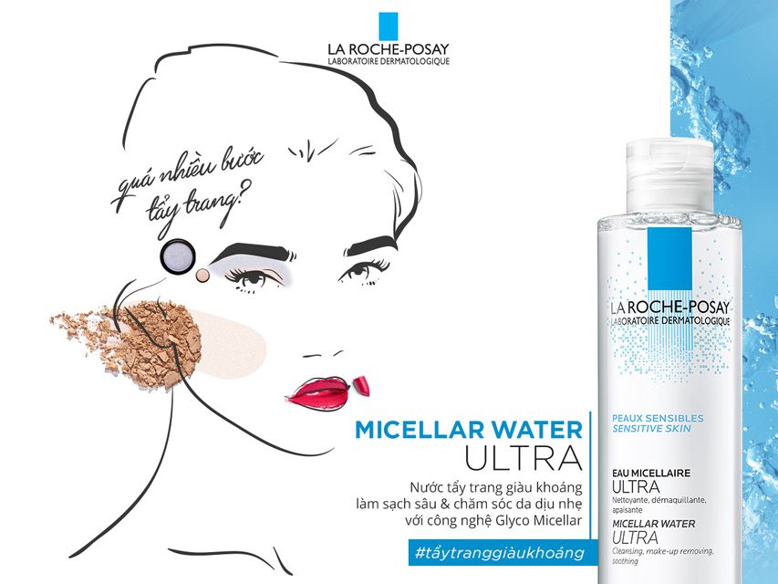 Nước tẩy trang La Roche Posay 400ml nhẹ nh&agrave;ng l&agrave;m sạch da nhạy cảm