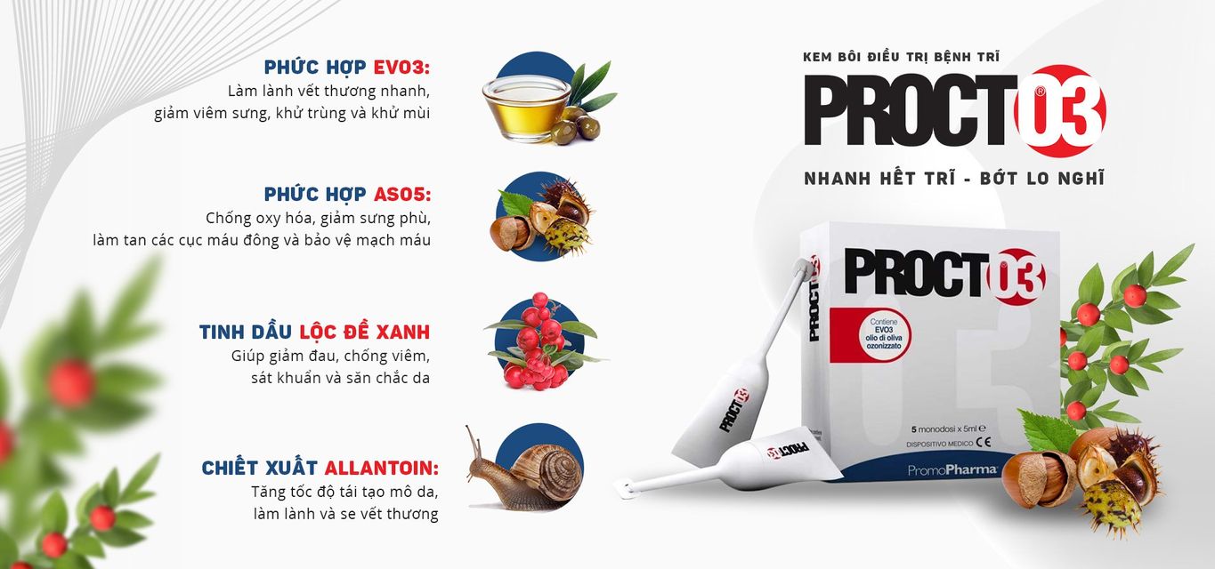 Kem bôi hỗ trợ người bị trĩ nội trĩ ngoại Procto3 2