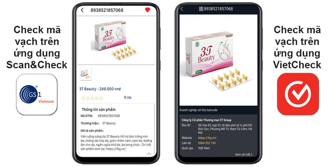 Combo 2 Hộp Vi&ecirc;n Uống Hỗ Trợ L&agrave;m S&aacute;ng Da 3T Beauty 9