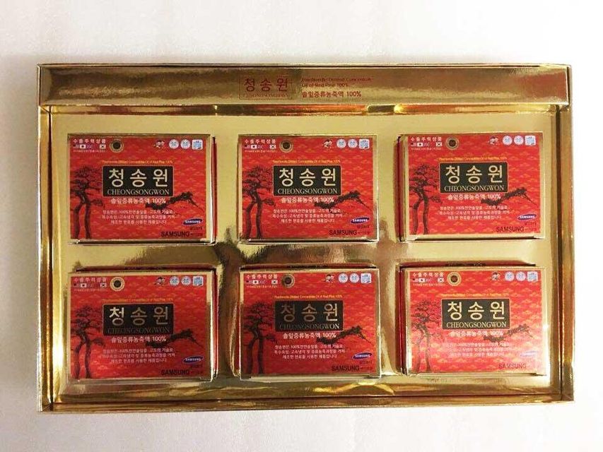 Tinh Dầu Th&ocirc;ng Đỏ Cheongsongwon Cao Cấp H&agrave;n Quốc,Hộp Đỏ 180 v 1