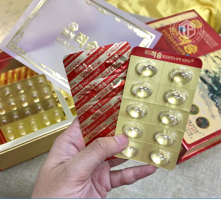 Vi&ecirc;n Tinh Dầu Th&ocirc;ng Đỏ Pine Jeok Song Gold 1