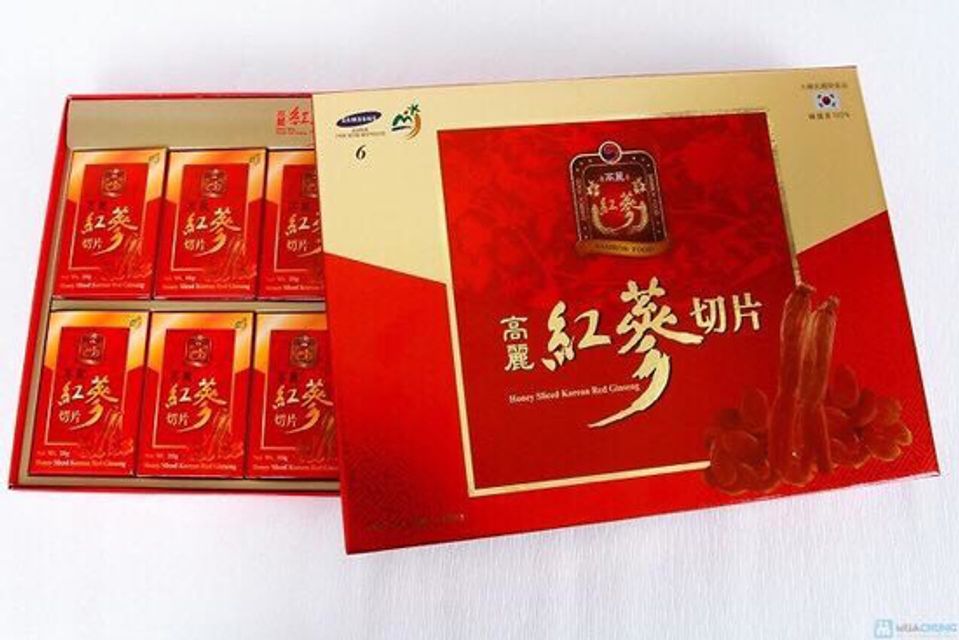 hồng s&acirc;m th&aacute;i l&aacute;t tẩm mật ong sambook h&agrave;n quốc hộp 20 g 2