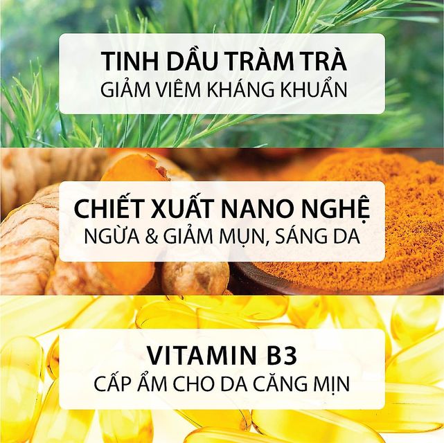 Sữa Rửa Mặt Tràm Trà Nano Nghệ Milaganics 135ml 3